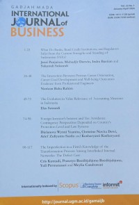 Image of Gadjah Mada International Journal of Business