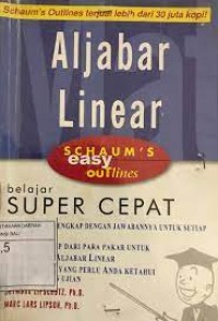 Image of Aljabar Linear: Schaum's Easy outlines